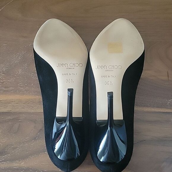 NWT Jimmy Choo Mitchel Mitchell Almond Suede Stiletto Heel 4" Pumps NIB 36.5 6 - Picture 9 of 16